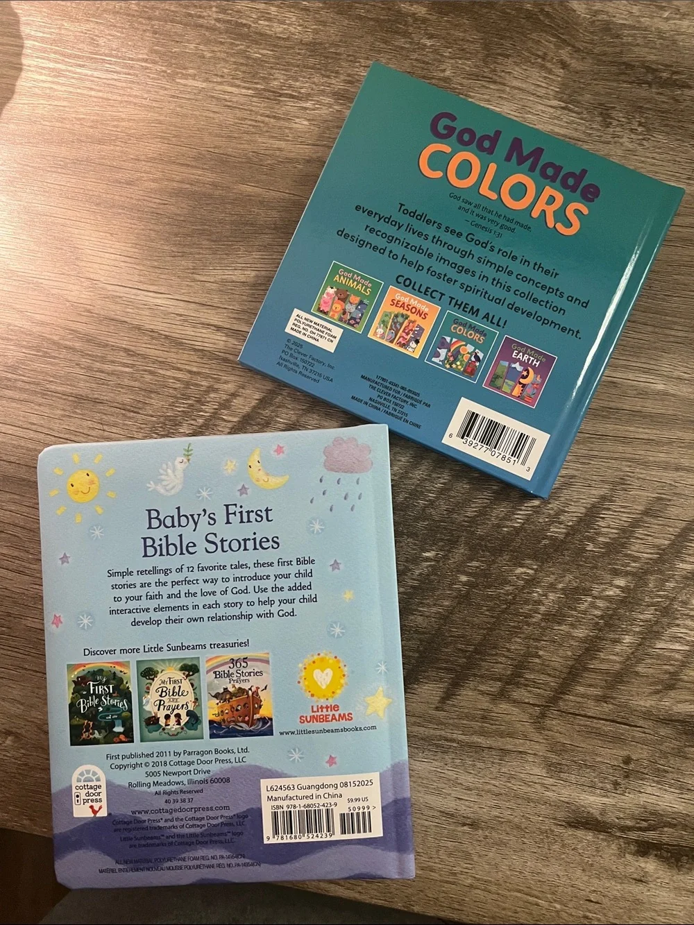 Baby's First Bible Stories & God Made Colors Board Books - Blue